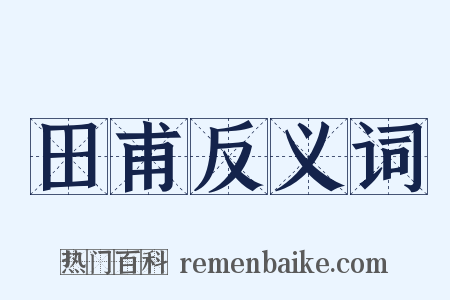 田甫反义词是什么意思的图片